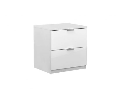 Elegance Line Nightstand 2f White Gloss